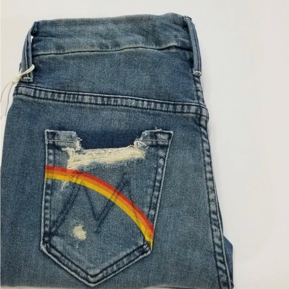 RARE FIND!!!! Mother Denim High Waisted Looker Ankle Chew, Learning to Hula - Picture 3 of 4